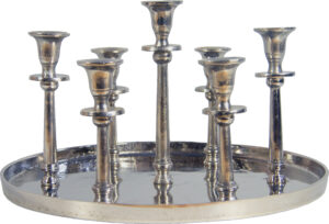 Kerzenhalter aus Metall, rund, 7er, D41cm